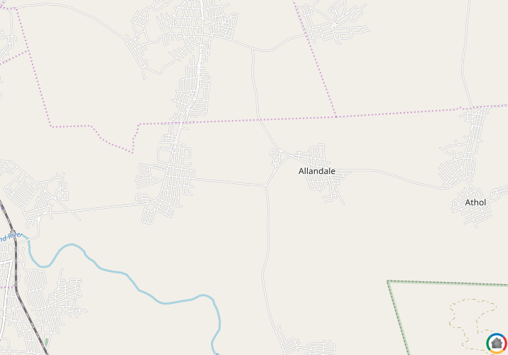 Map location of Allandale